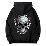 Gothic Skull In The Wall Print Hoodie Coat