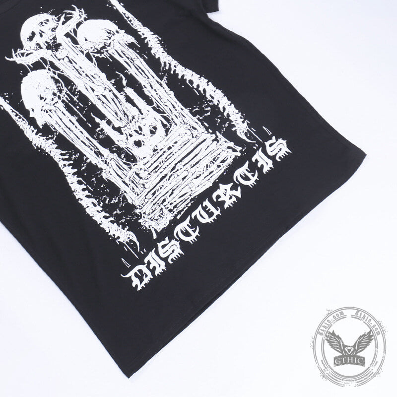 Gothic Skull Polyester T-Shirt Dress