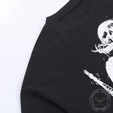 Gothic Skull Polyester T-Shirt Dress