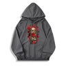 Gothic Skull Rose Cotton Pullover Hoodie