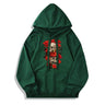 Gothic Skull Rose Cotton Pullover Hoodie