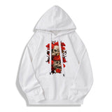 Gothic Skull Rose Cotton Pullover Hoodie