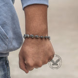 Gothic Skull Head Link Stainless Steel Bracelet