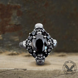 Gothic Skulls Black Zircon Stainless Steel Ring