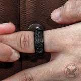 Gothic Spider Pattern Stainless Steel Spinner Ring