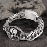 Gothic Stainless Steel Skull Bracelet