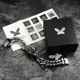 Gothic Stainless Steel Skull Bracelet
