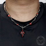 Gothic Thorns Four-Pointed Star Alloy Necklace