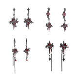 Gothic Thorns Four-Pointed Star Alloy Stud Earrings