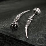 Gothic Wolf Fangs Stainless Steel Stud Earrings