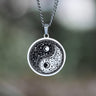 Gothic Yin Yang Mandala Stainless Steel Necklace