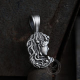 Greek Mythology Medusa Pure Tin Necklace