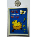 Groovy 1960s Birds and Bees Sex Relieves Tension Decal