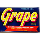 Groovy 1960s Mr. Grape Crate Label by Richard Bagdasarian
