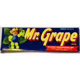 Groovy 1960s Mr. Grape Crate Label by Richard Bagdasarian