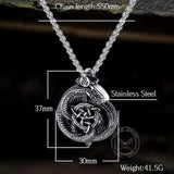 Celtics Triquetra Dragon Stainless Steel Viking Pendant