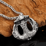 Mjolnir Raven Stainless Steel Viking Pendant