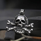 Crossbones 316L Stainless Steel Skull Pendant