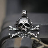 Crossbones 316L Stainless Steel Skull Pendant
