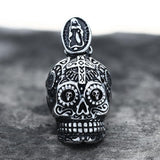 Vintage Cross Sugar Skull Pendant