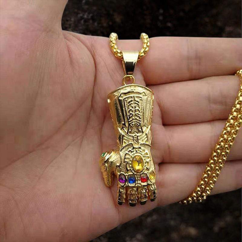 Thanos Infinity Gauntlet Stainless Steel Acrylic Pendant