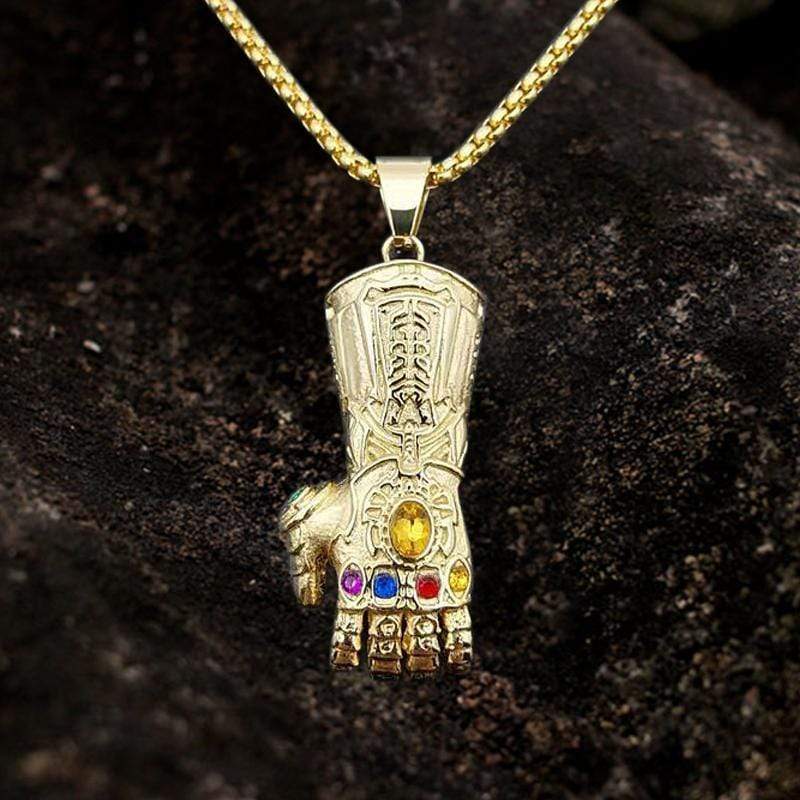 Thanos Infinity Gauntlet Stainless Steel Acrylic Pendant
