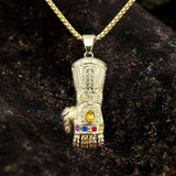 Thanos Infinity Gauntlet Stainless Steel Acrylic Pendant