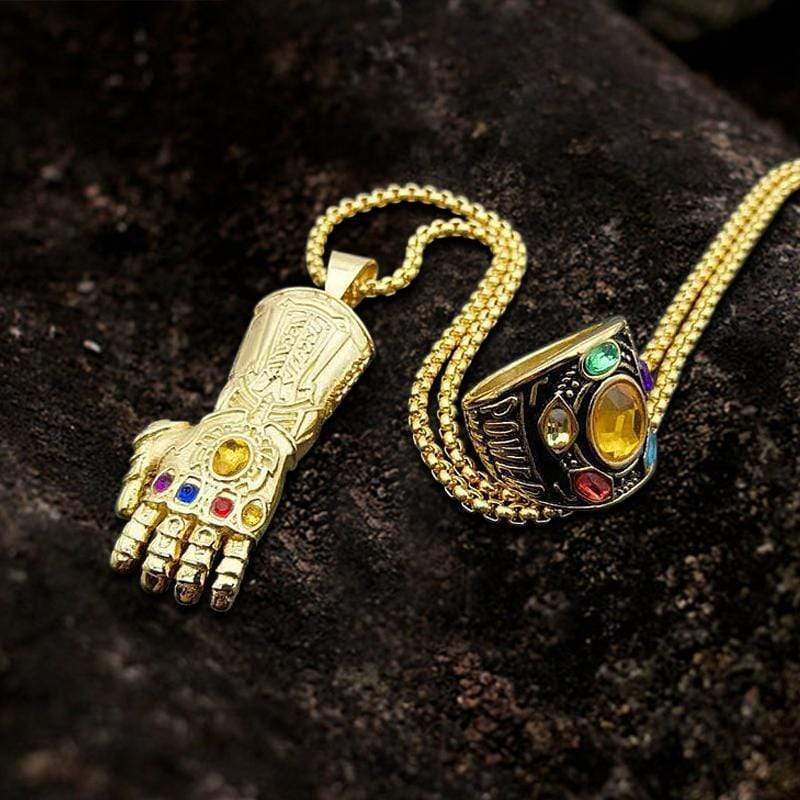 Thanos Infinity Gauntlet Stainless Steel Acrylic Pendant