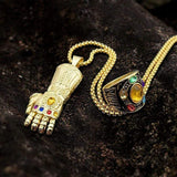 Thanos Infinity Gauntlet Stainless Steel Acrylic Pendant