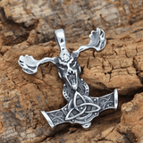 Triquetra Mjolnir Stainless Steel Viking Pendant