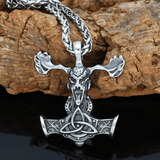 Triquetra Mjolnir Stainless Steel Viking Pendant