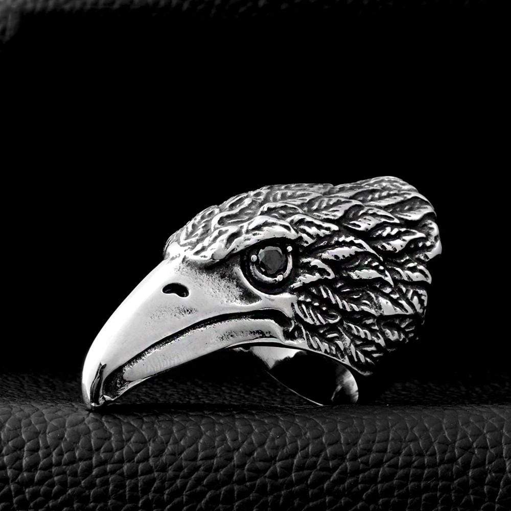 Eagle Head Stainless Steel Beast Ring