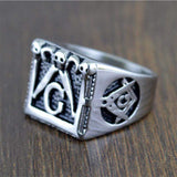 Classic Retro Stainless Steel Masonic Ring
