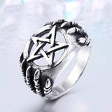 Claw Pentagram Stainless Steel Masonic Ring