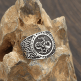 Dragon Rune Stainless Steel Viking Ring