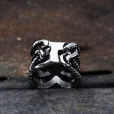 Anchor Octopus Skull Ring