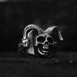 Azazel Satanic Stainless Steel Skull Ring