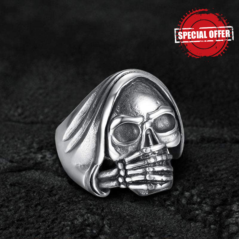 Oh No Series Stainless Steel Skull Ring