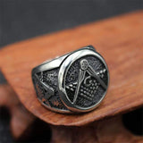 Classic Simple Stainless Steel Masonic Ring
