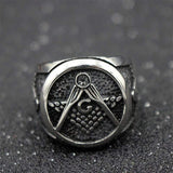 Classic Simple Stainless Steel Masonic Ring