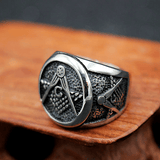 Classic Simple Stainless Steel Masonic Ring