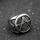 Classic Simple Stainless Steel Masonic Ring