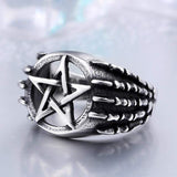 Claw Pentagram Stainless Steel Masonic Ring