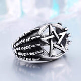 Claw Pentagram Stainless Steel Masonic Ring