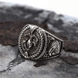 Eagle Globe Anchor Stainless Steel Marine Ring
