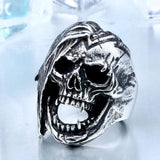 Exaggerated 316L Stainless Steel Skull Ring