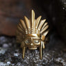 Tribal Chief Stainless Steel Skull Ring