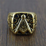 Golden Stainless Steel Masonic Ring