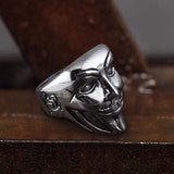 Mask Stainless Steel Skull Ring