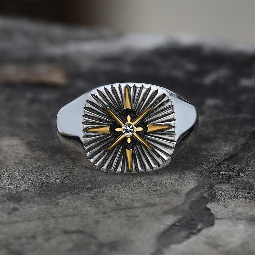 Minimalist Polaris CZ Stainless Steel Ring
